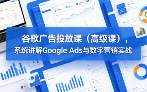 谷歌广告投放课（高级课），系统讲解Google Ads与数字营销实战