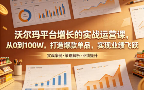 沃尔玛平台增长的实战运营课，从0到100W，打造爆款单品，实现业绩飞跃