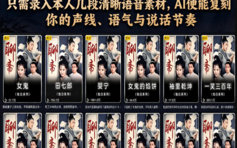 第一人称声音克隆影视玩法，只需录入本人几段清晰语音素材，AI便能复刻你的声线、语气与说话节奏