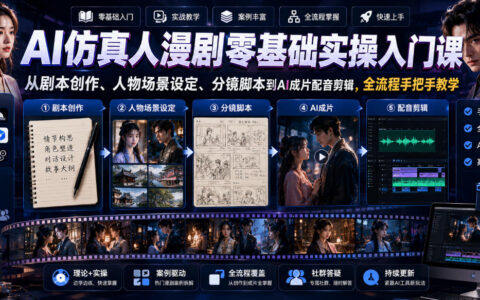 新手如何用AI从0到1做出仿真人漫剧？剧本、人物场景、分镜到配音剪辑的全流程手把手教学