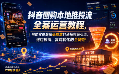 如何用抖音团购+本地推低成本打通短视频引流、到店核销与复购？