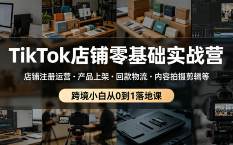零基础也能开TikTok店铺：从注册、上架到回款与内容剪辑的0到1实战营