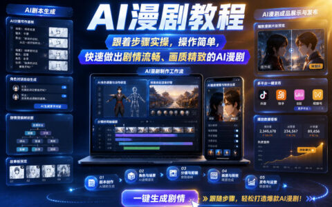 零基础也能：手把手用AI实操制作剧情流畅、画质精致的漫剧