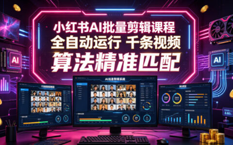 我用小红书AI批量剪辑实现24小时全自动运行：千条视频一键处理，解放双手并精准匹配算法