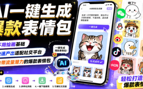不会画画也能一键出爆款？用AI快速生成适配社交平台、自带流量的表情包