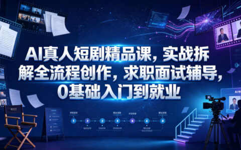 零基础如何靠AI真人短剧精品课从入门到就业？全流程实战拆解＋求职面试辅导