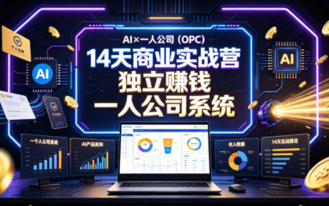 14天AI×一人公司实战营：用AI帮你搭建能独立赚钱的一人公司系统