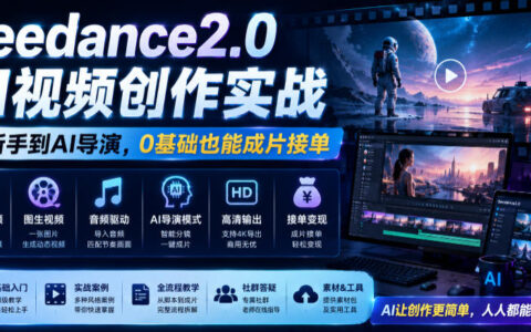 用Seedance2.0从0基础到AI导演：实战攻略，教你成片接单变现
