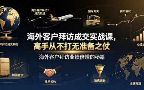 海外客户拜访实战课：高手如何不打无准备之仗，实现业绩倍增？