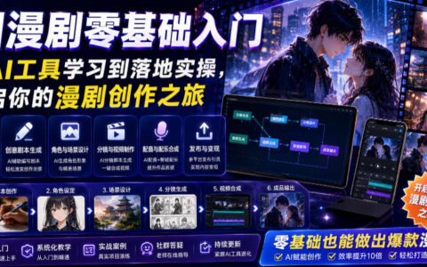 零基础如何用AI创作漫剧？从工具学习到落地实操的全流程攻略