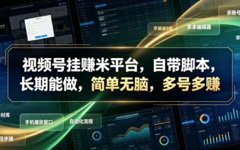 实测揭秘：视频号挂“赚米”平台，自带脚本可长期挂机，操作简单，多号能多赚？