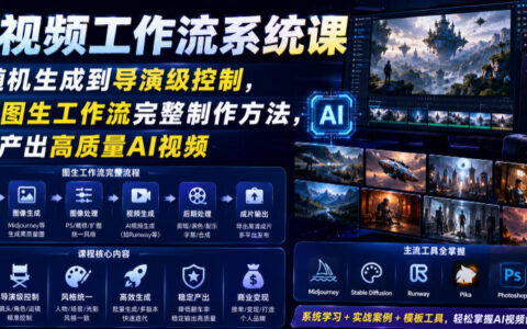如何稳定产出高质量AI视频？从随机生成到导演级控制的图生工作流系统课详解