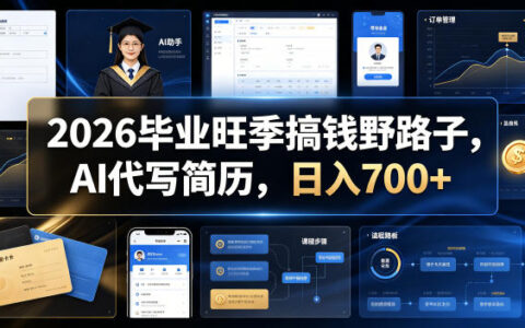 2026毕业季快速变现：AI代写简历实操全解析，如何做到日入700+