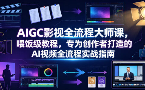创作者必学的AIGC影视全流程实战课：喂饭级AI视频从入门到落地
