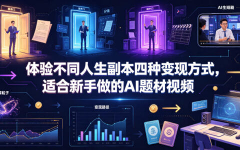 想用AI题材视频体验不同人生副本？新手可上手的4种变现方式