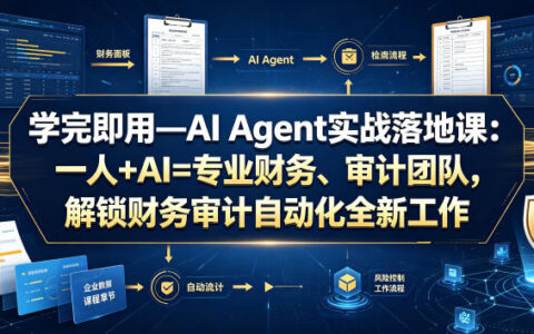 一人+AI能打造专业财务审计团队吗？学完即用的AI Agent实战课来解答