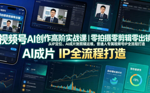 普通人如何用AI打造视频号IP？零拍摄零剪辑零出镜的全流程实战课解析