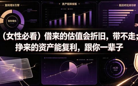 女性必读：别把别人的估值当财富——借来的会折旧，自己挣的资产才会复利伴你一生