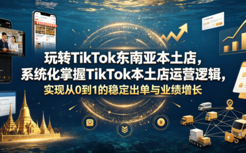如何在东南亚玩转TikTok本土店：系统化掌握运营逻辑，实现从0到1的稳定出单与业绩增长