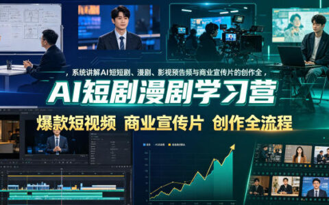 如何通过AI短剧·漫剧学习营系统掌握短剧、影视预告、爆款短视频与商业宣传片的全流程创作？
