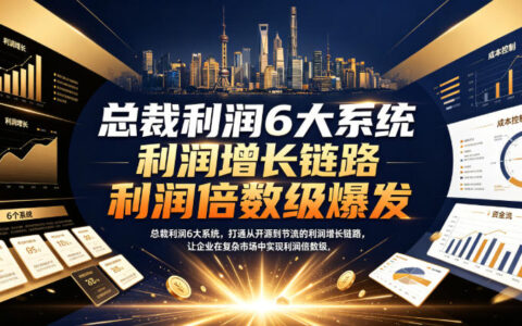 总裁必看：6大利润系统如何打通开源到节流，实现企业利润倍增？