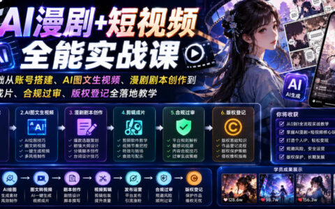 AI漫剧和短视频怎么从零开始做？从账号搭建、AI生视频到版权登记的一套实战方法