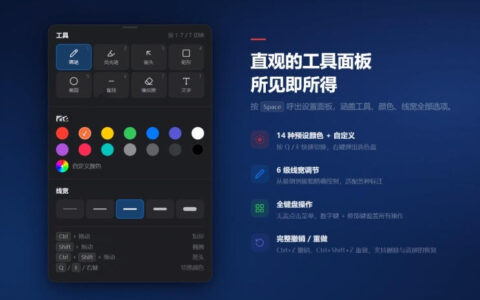 开源屏幕标注神器MarkerOn：仅1.4MB，让你的电脑秒变自由画布