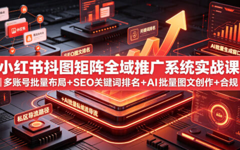 全域种草推广实战指南：从多账号矩阵到AI图文创作与私域引流落地方案