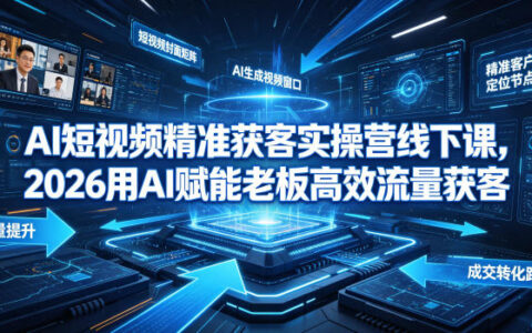 2026年老板还不会用AI获客？这场6月10-14日线下实操营，把短视频精准流量讲透了