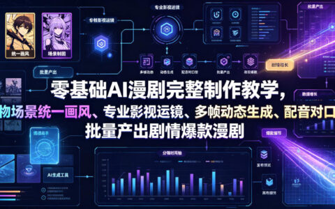零基础也能做AI漫剧：从统一画风到专业运镜的爆款剧情量产全流程指南
