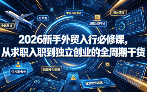2026外贸小白入行全指南：从初入职场到独立创业的全阶段实战经验