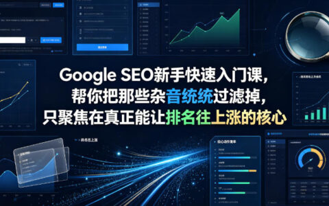 Google SEO新手入门指南：剔除干扰，专注提升排名的核心策略