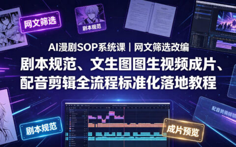 AI漫剧创作全流程指南：从网文改编到成片交付的标准化SOP实践