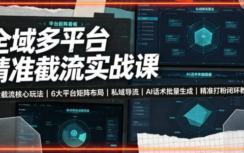 如何用7大截流玩法搭建全域获客体系？从多平台矩阵布局到AI话术批量引流的实战方法