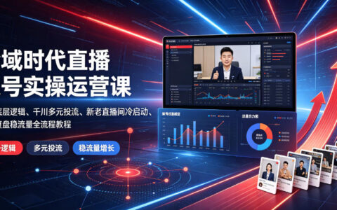 全域时代直播怎么快速起号？从账号底层逻辑到千川投流，讲透新老直播间冷启动与稳流量运营全流程