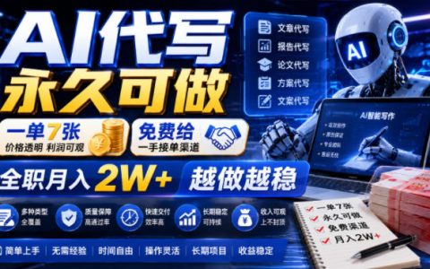 AI代写真的能长期做吗？有人靠一单7元月入2W+，接单渠道和真实情况一次讲清楚
