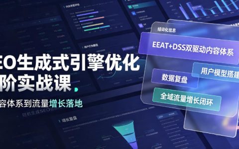 GEO生成式引擎优化怎么做？从EEAT+DSS内容体系到用户模型与全域流量增长的实战方法