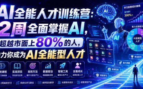 参加AI全能人才训练营2周后，我为什么说大多数人对AI的理解还停留在入门阶段