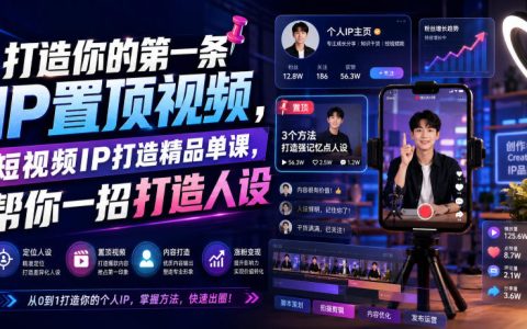 如何用一条置顶视频快速立住人设？短视频IP打造的关键一步