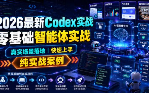 2026 最新 Codex 智能体实战指南：零基础也能快速上手，真实场景案例落地教程