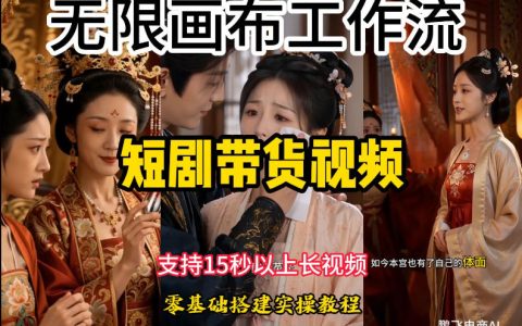 无限画布工作流怎么做短剧带货视频？支持15秒以上视频生成，小白跟着教程也能快速搭建