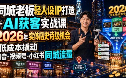 2026年实体店还有机会吗？一套“轻人设IP+AI获客”打法，低成本撬动抖音、视频号、小红书同城流量