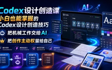 Codex设计创造入门课：小白也能掌握的技巧，让AI干机械活，你掌握创作主动权