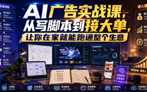 如何用AI广告从写脚本到拿下大单，在家跑通整个生意？