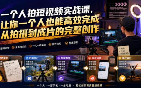 一个人如何高效拍短视频？从拍摄到成片的全流程实战指南