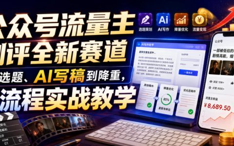 新手如何切入公众号剧评流量主新赛道？选题、AI写稿、降重全流程实战指南