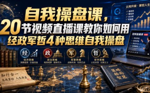 如何用经政军哲四种思维自我操盘？20节直播课给出系统解法