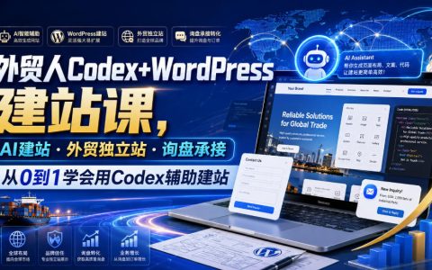 外贸人如何用Codex+WordPress从0到1搭建AI赋能的独立站，并高效承接询盘？