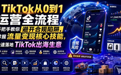 新手如何从0到1运营TikTok？合规避坑+流量变现全流程实操，快速落地出海生意（7月更新）