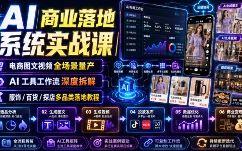 如何用AI实现电商图文视频全场景量产？工作流深度拆解与服饰/百货/探店多品类实战指南